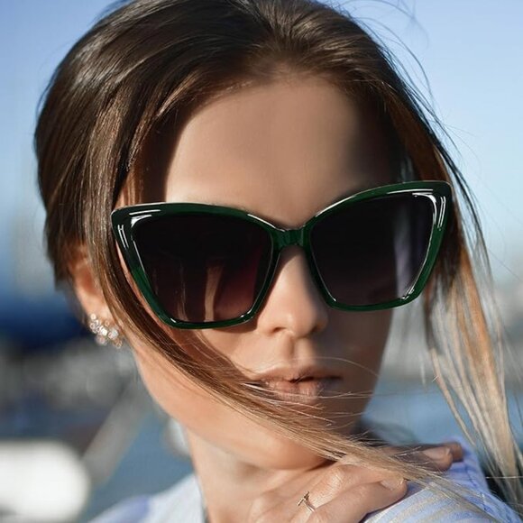Dark green woman's sunglasses - Picture 1 of 5
